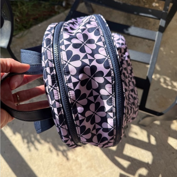 Kate Spade Karissa Nylon Spade Clover Geo Purple Large Backpack - Picture 14 of 14